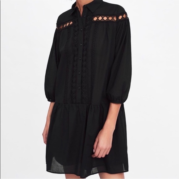 ZARA contrasting poplin dress - Picture 3 of 11
